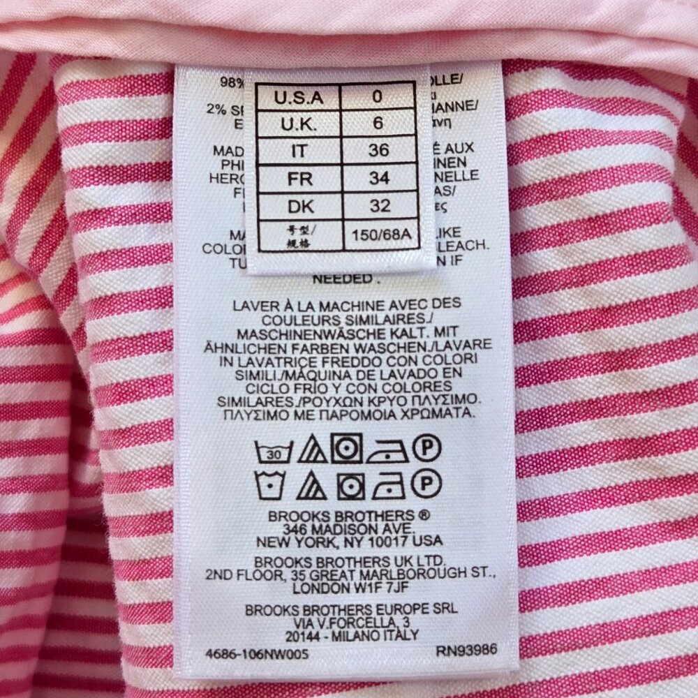 NWOT Brooks Brothers Pink Seersucker Dress - Picture 9 of 10